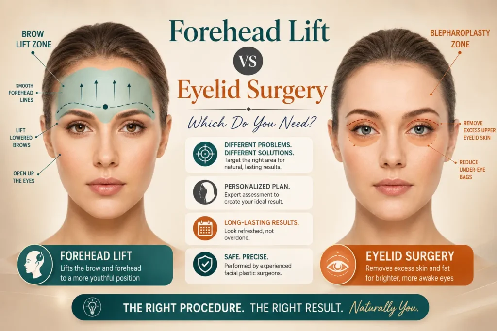 Forehead Lift vs Eyelid Surgery: Which Do You Need?
